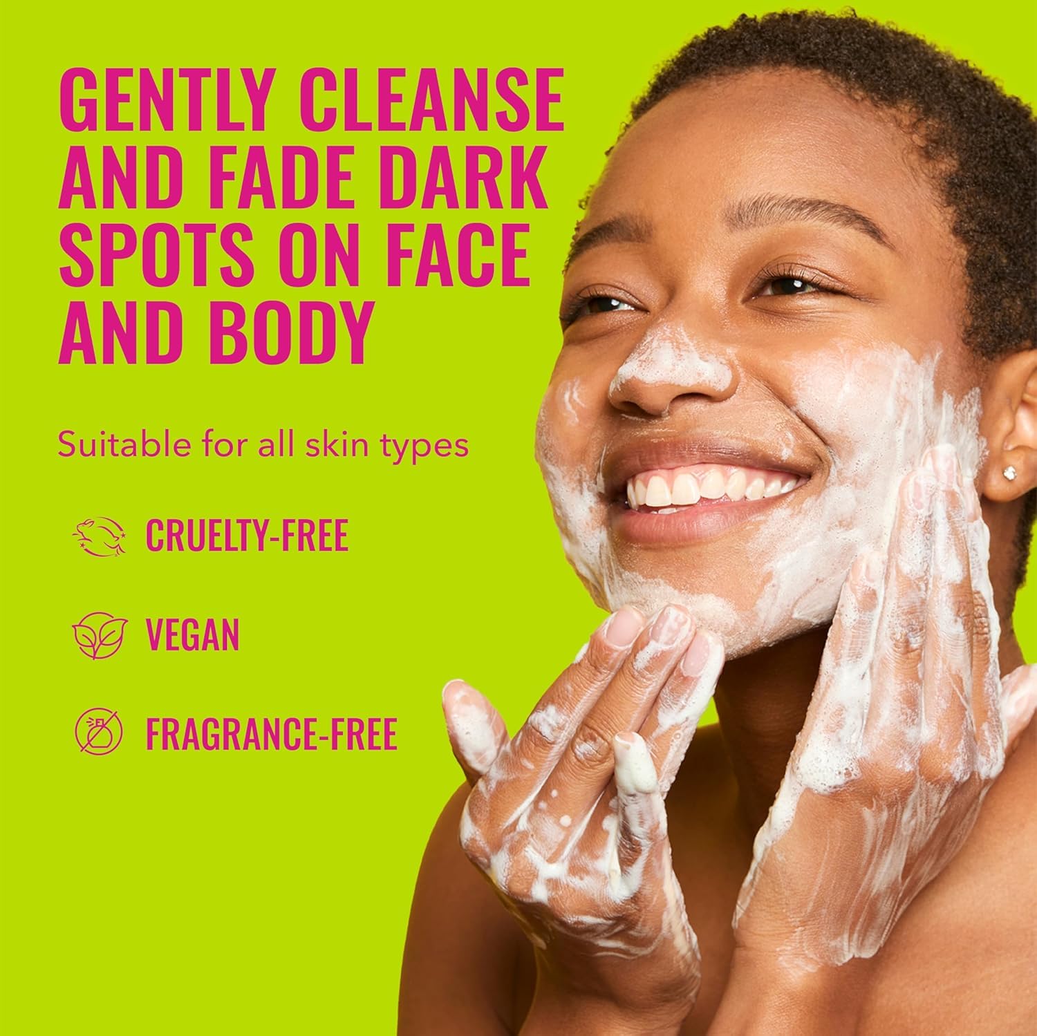 Good Molecules bar lather close-up demonstrating creamy foam and gentle cleanse