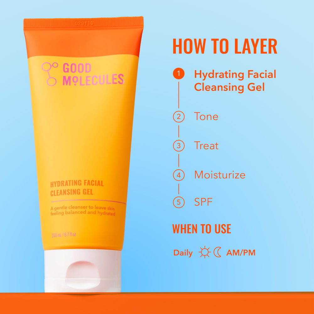 Good Molecules cleanser in bathroom during skincare routine