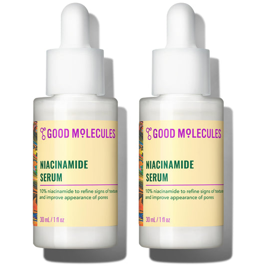 Good Molecules front packaging showing two bottles and product clarity benefit