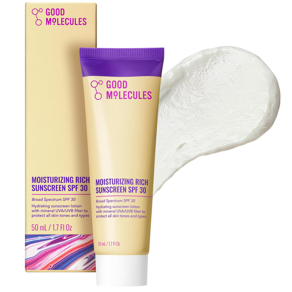 Good Molecules front packaging showing tube and SPF benefit
