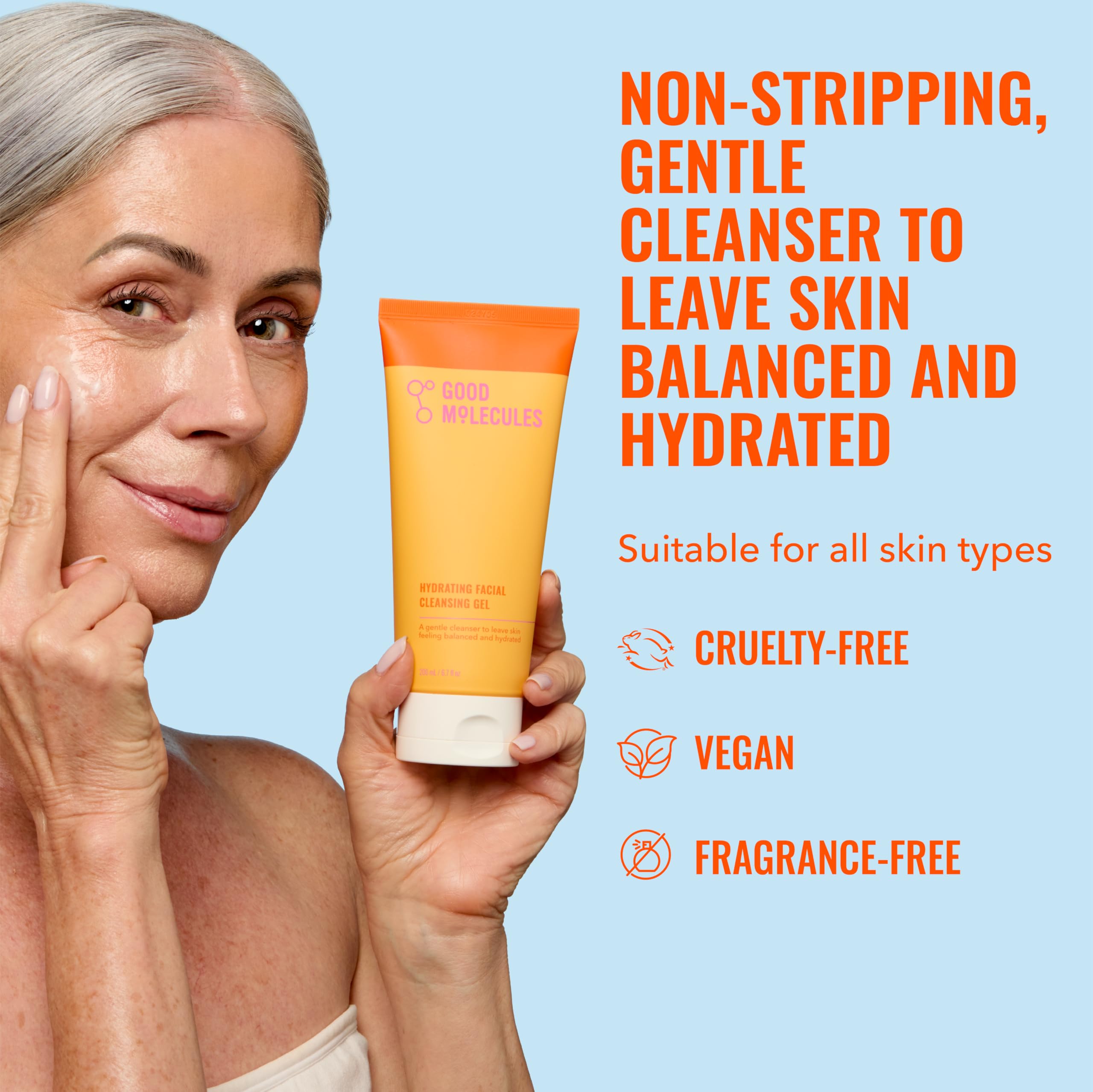 Good Molecules gel texture close-up showing hydrating consistency