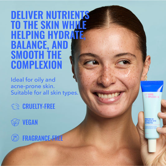 Good Molecules gel texture close-up highlighting lightweight, fast-absorbing feel