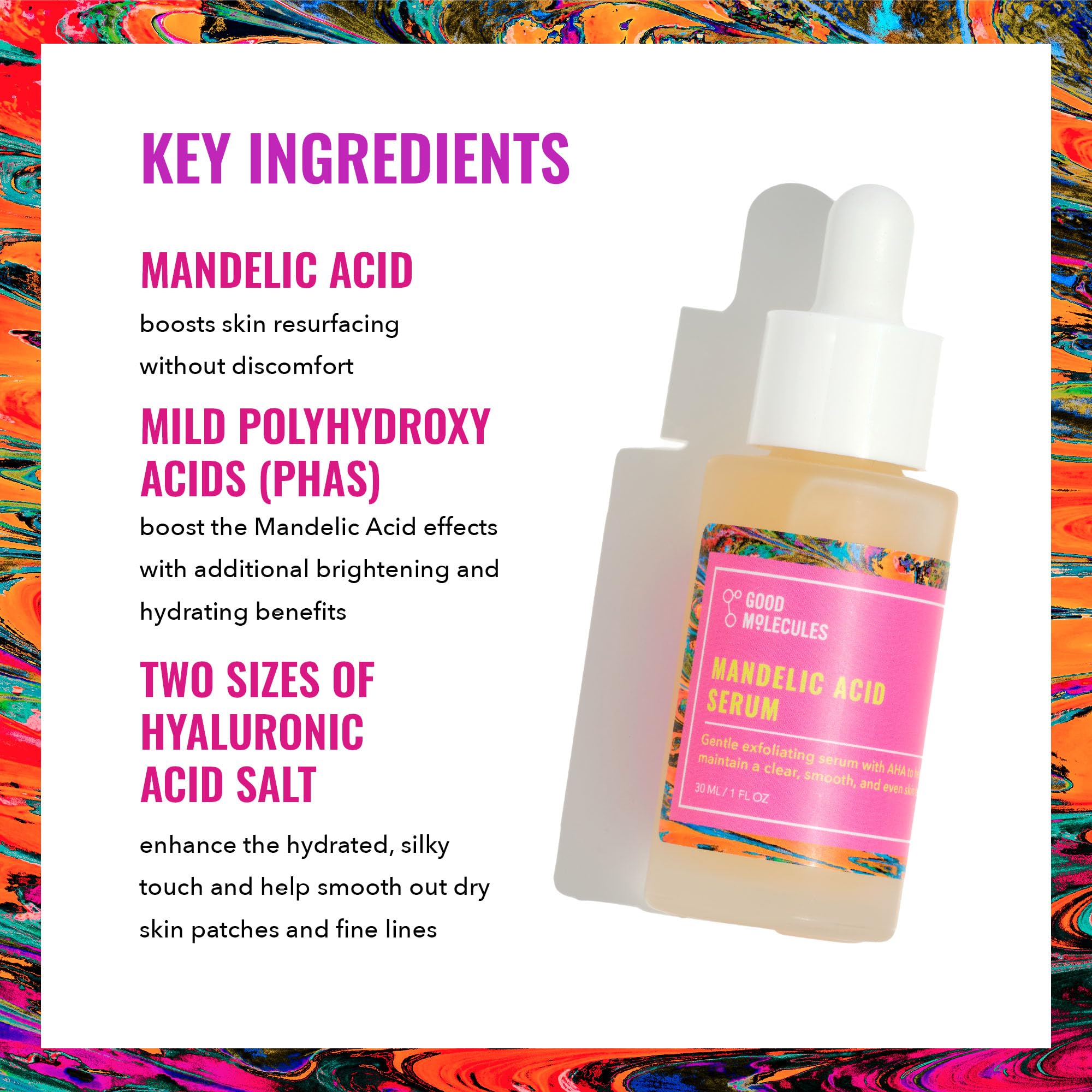 Good Molecules label close-up highlighting active ingredient list