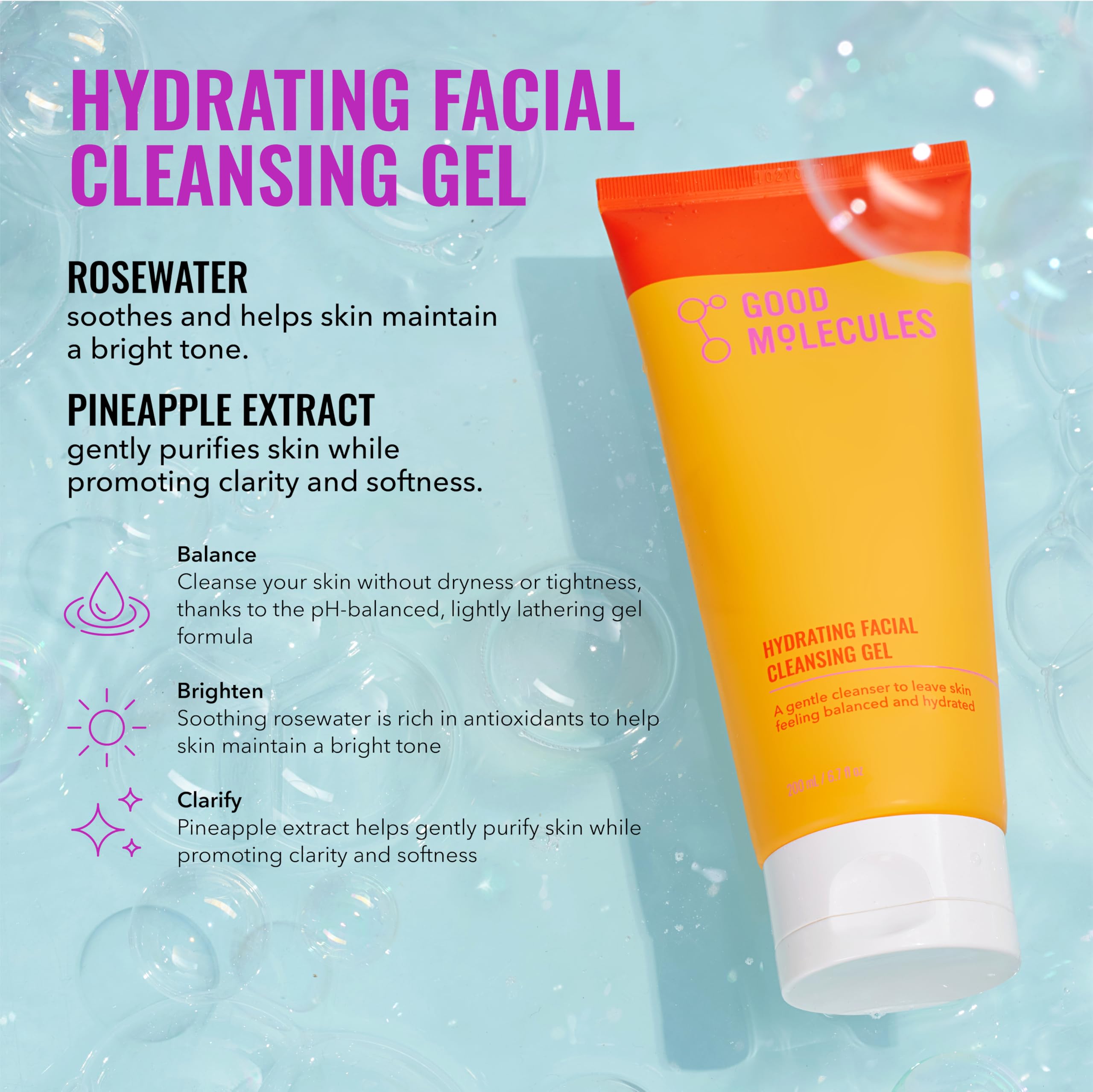 Good Molecules niacinamide toner pouring to show lightweight, brightening prep