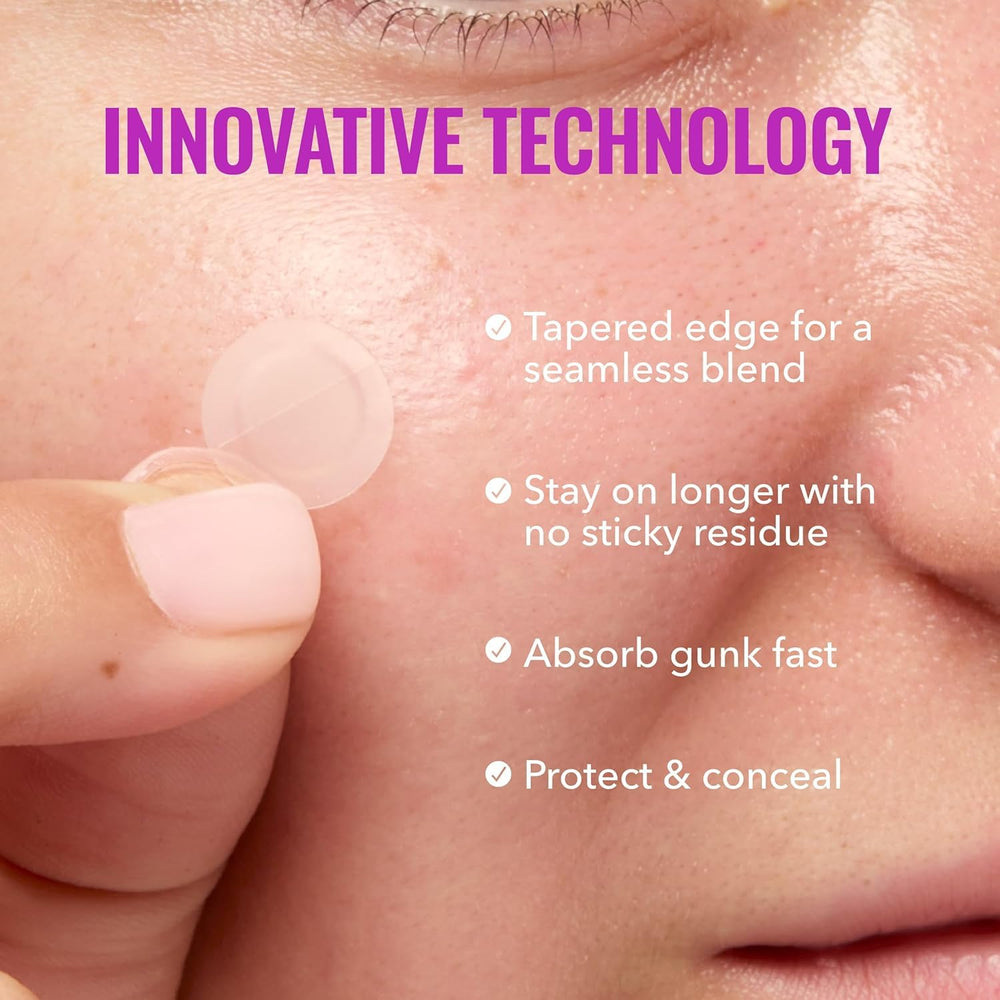 Good Molecules patch applied to cheek demonstrating protective coverage