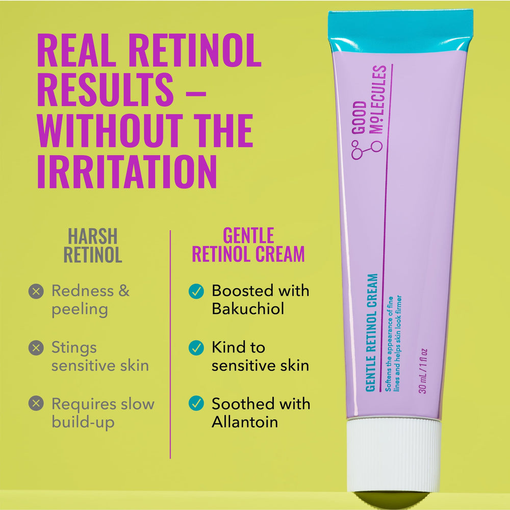 Good Molecules cream being dispensed to show controlled pea-sized amount benefit