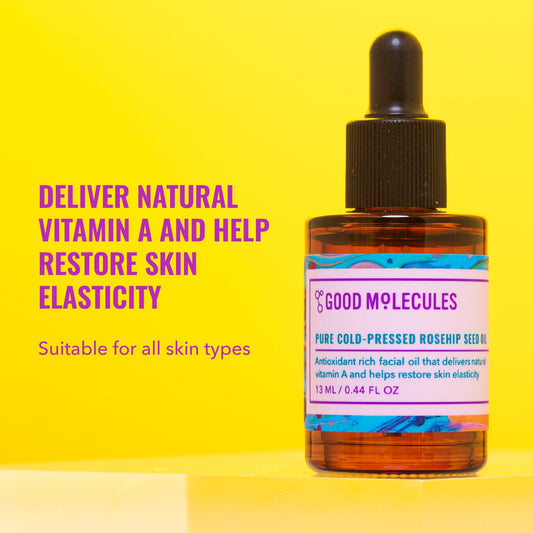 Good Molecules bottle dropper releasing oil highlighting controlled application