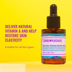 Good Molecules bottle dropper releasing oil highlighting controlled application