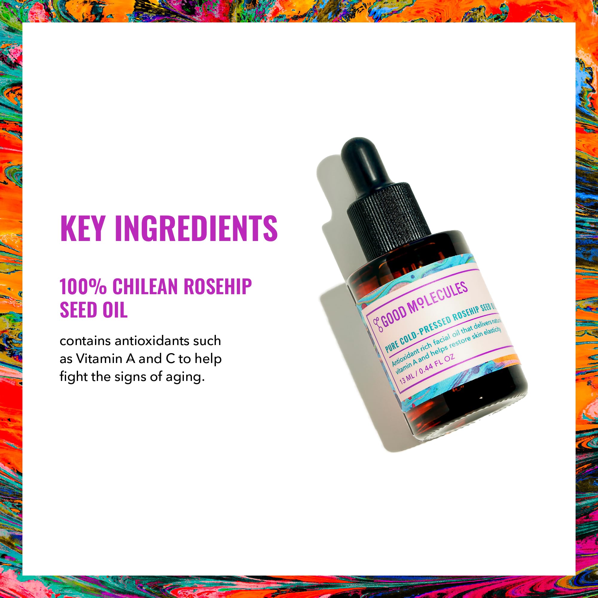 Good Molecules oil texture on palm displaying lightweight absorption benefit