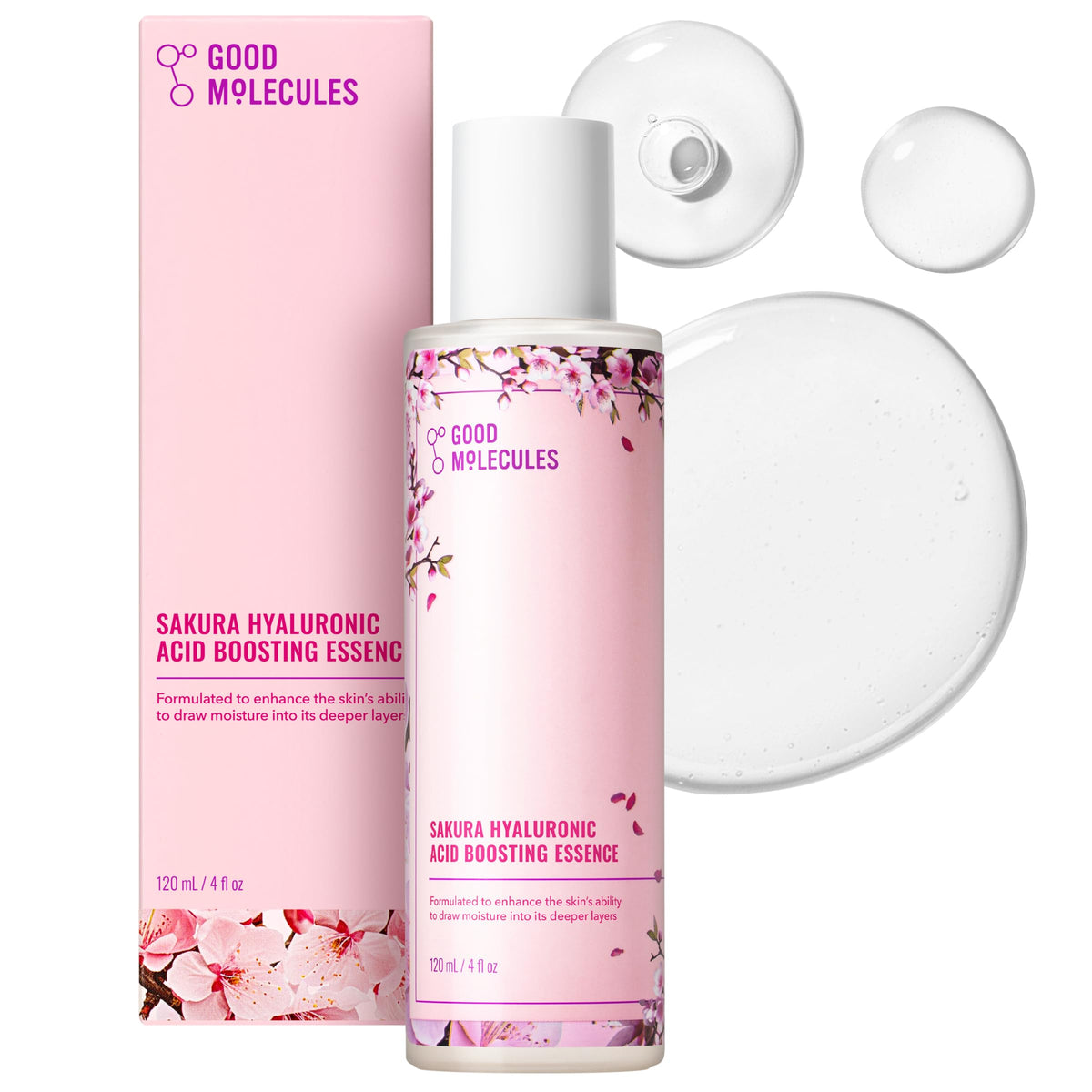 Good Molecules front packaging showing clear bottle and product benefit hydration