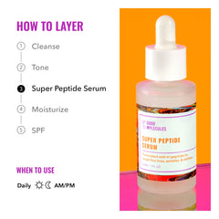 Good Molecules applying serum to cheek illustrating smooth absorption and prep
