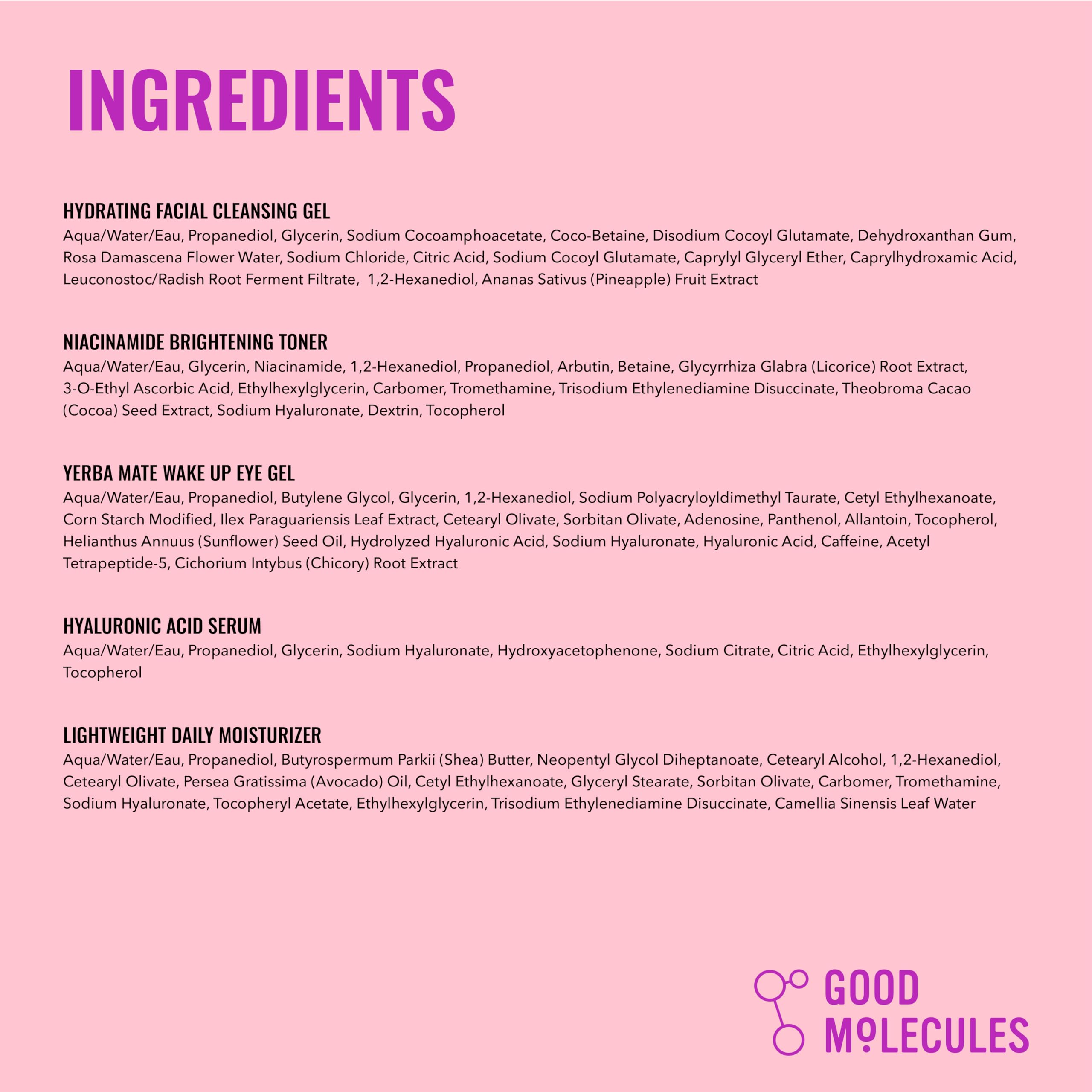 Good Molecules products in hand showing size and scale for travel-friendly routine benefit
