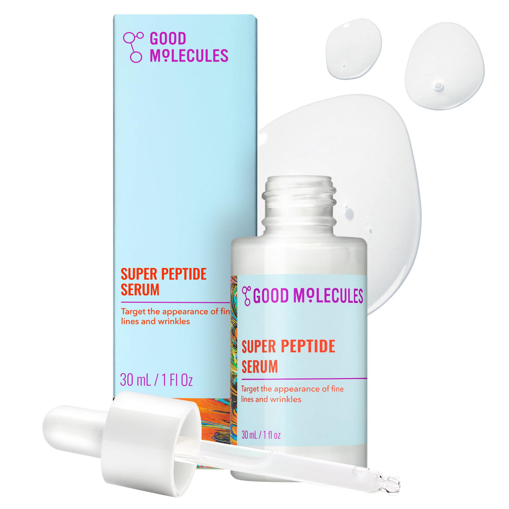 Good Molecules front bottle showing serum packaging and clean design for trust