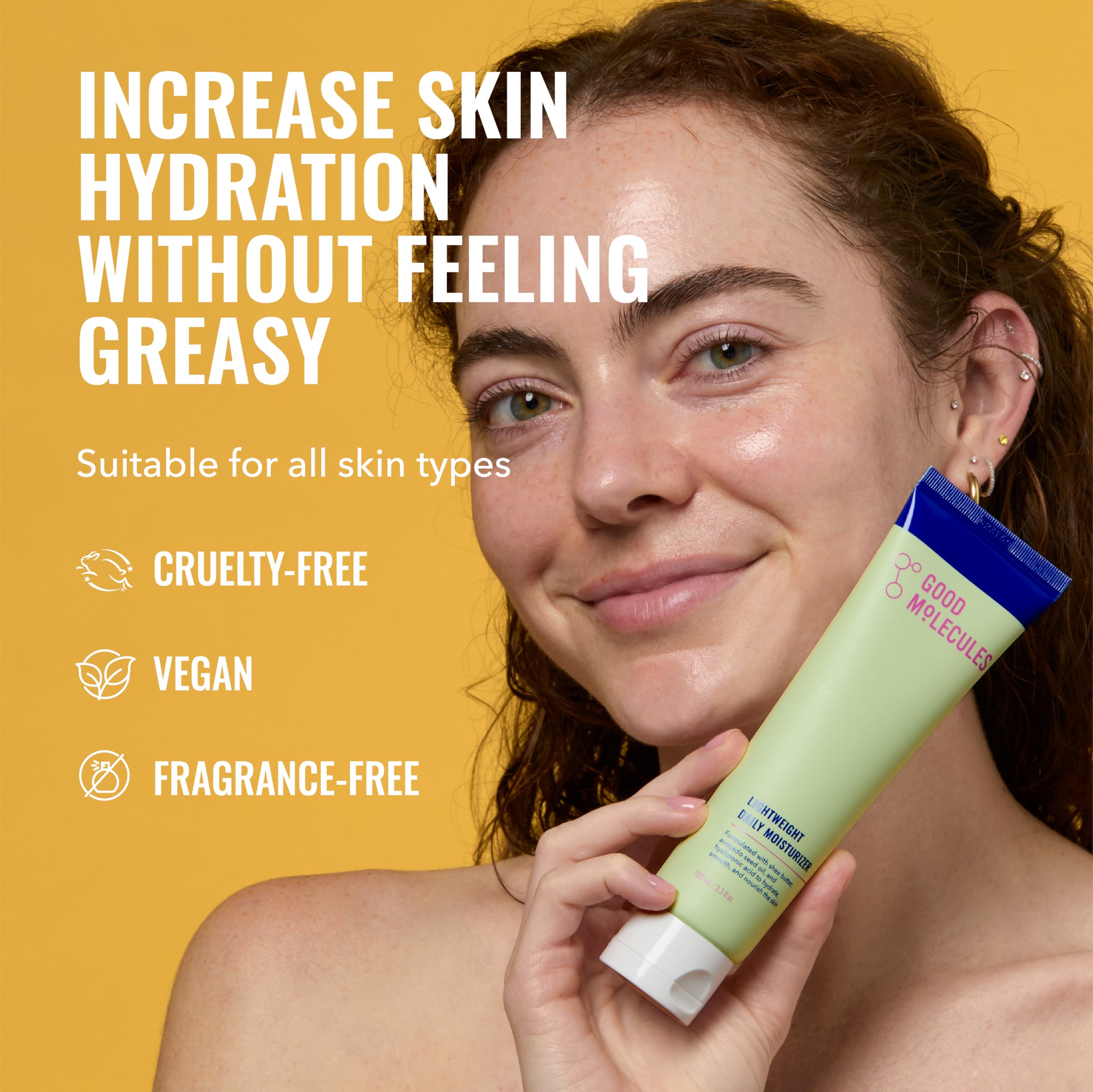 Good Molecules texture cream swipe showing lightweight finish and absorbency