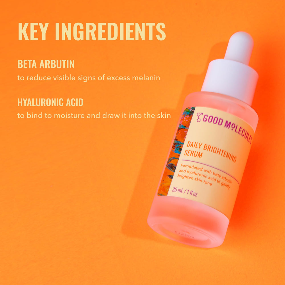 Good Molecules dispensed serum texture on fingertip illustrating lightweight hydration benefit