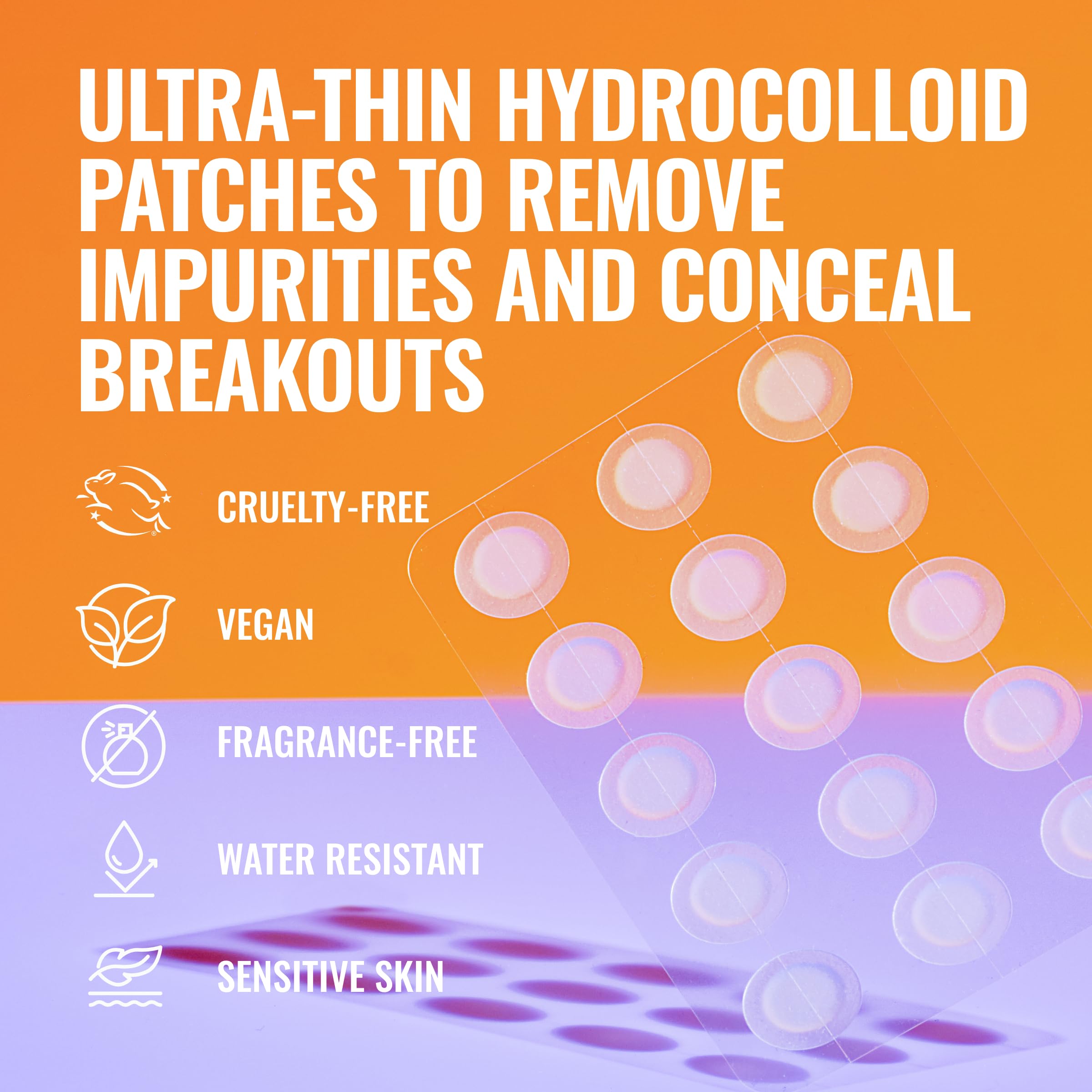 Good Molecules patch invisible under foundation for discreet wear