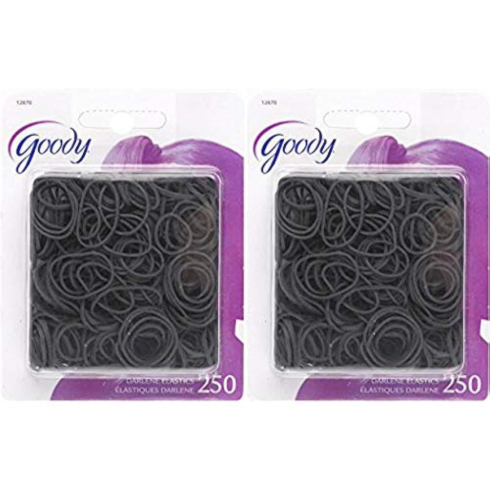 GOODY black mini rubberbands front pack showing quantity and value