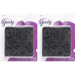 GOODY black mini rubberbands front pack showing quantity and value