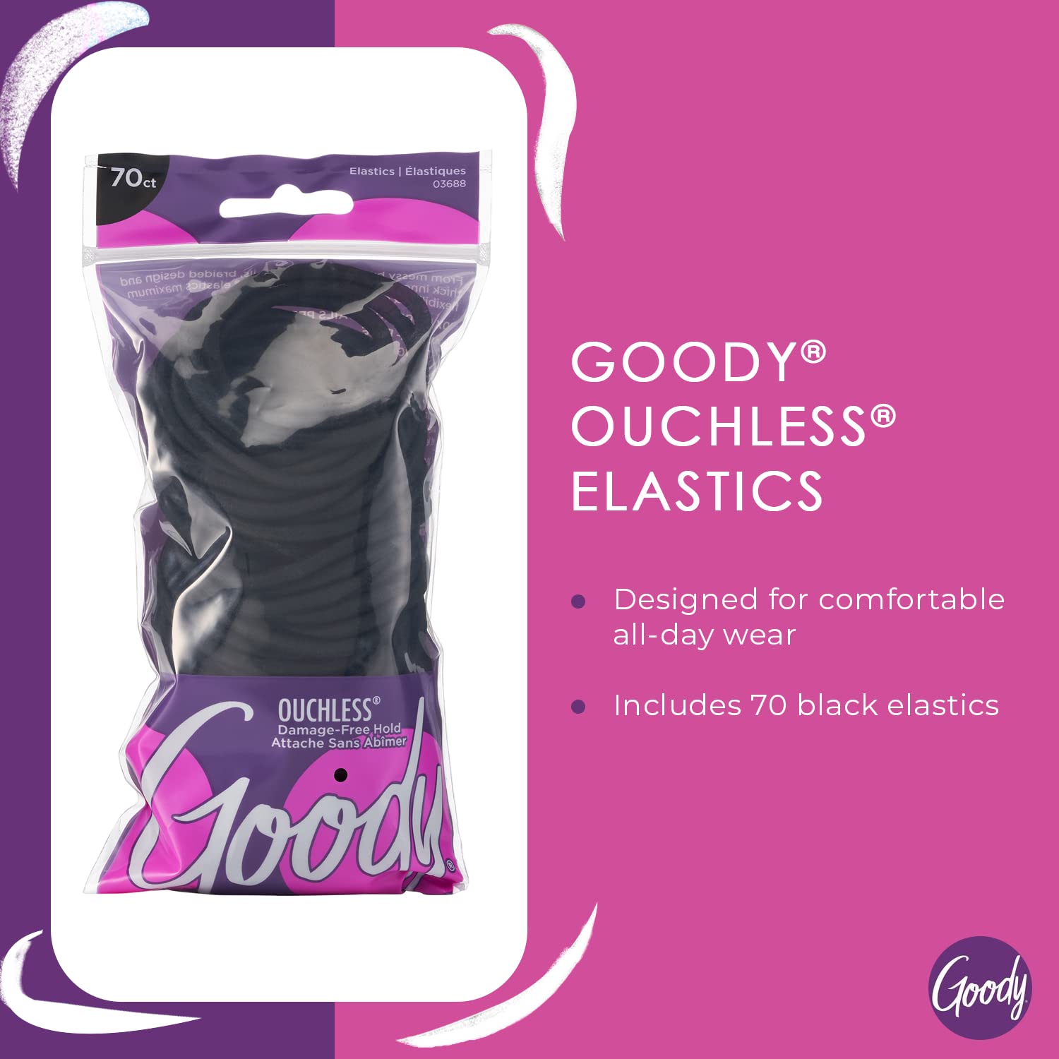 Goody close-up of braided finish demonstrating smooth, snag-free grip