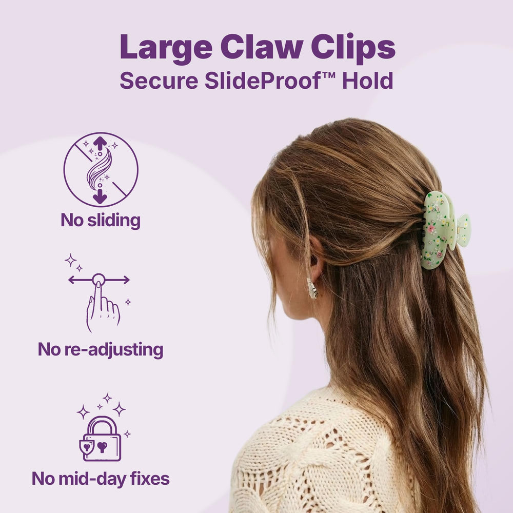 Goody clip close-up of teeth demonstrating SlideProof grip for secure hold