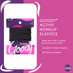 Close-up of Goody elastic texture highlighting anti-slip grip for all-day hold