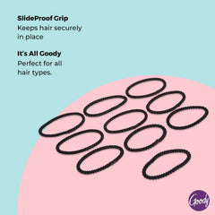 Goody elastic securing a ponytail demonstrating gentle, ouchless removal benefit