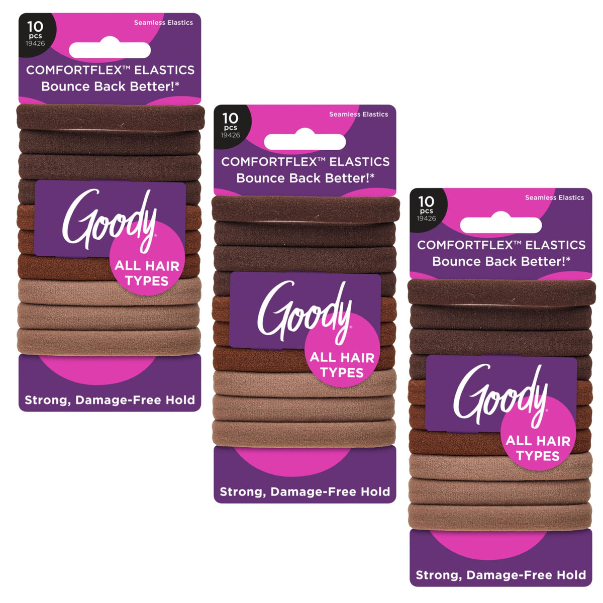 goody front packaging showing three packs and easy-grab benefits