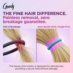 GOODY elastic holding ponytail in use for secure movement during activity