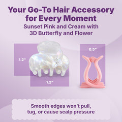 Goody mini claw beside coin showing compact size and portable styling benefit
