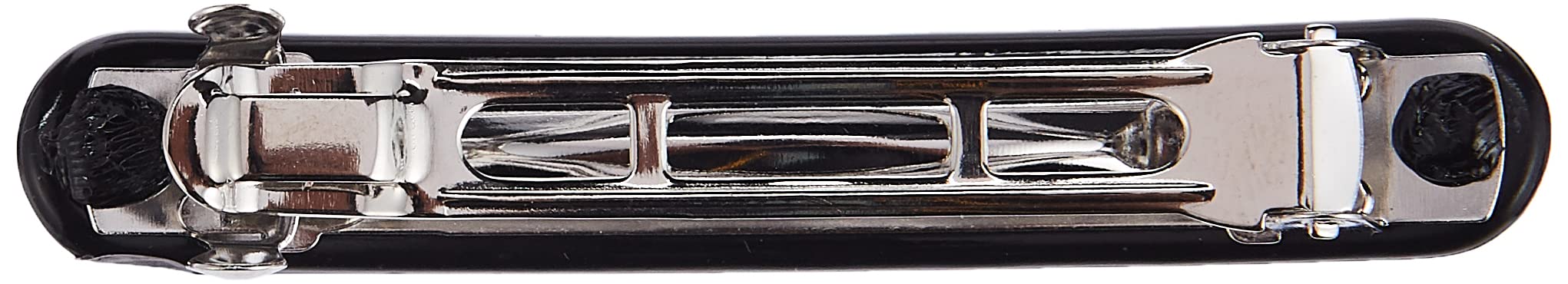 GOODY close-up of the oblong autoclasp mechanism highlighting secure grip