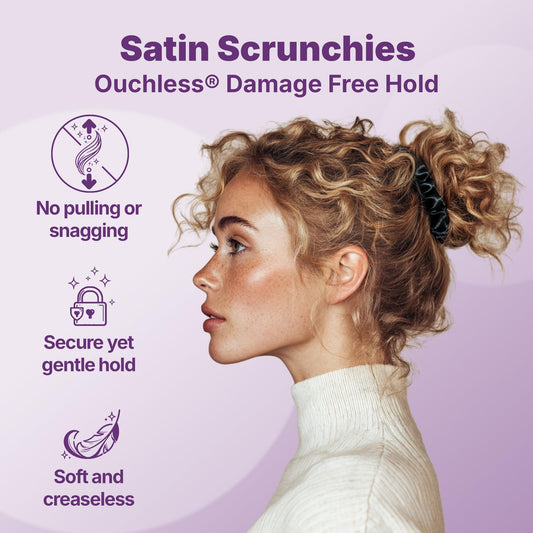GOODY close-up of satin texture showing smooth fabric that reduces frizz and friction