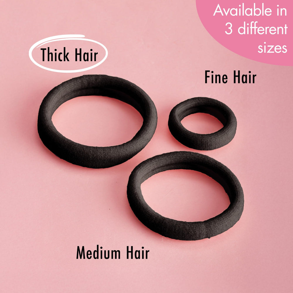 GOODY hair tie beside a ruler indicating compact size and travel-ready benefit