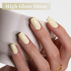 Goolich polish in lifestyle setting with spring outfit showing wearable shade