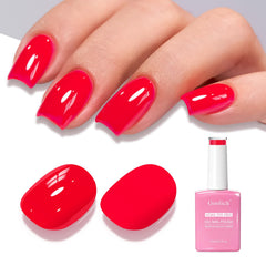 Goolich bottle front view showing neon strawberry red and vivid color benefits
