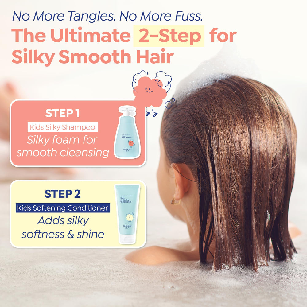GOONGBE detangling demo before and after easier combing