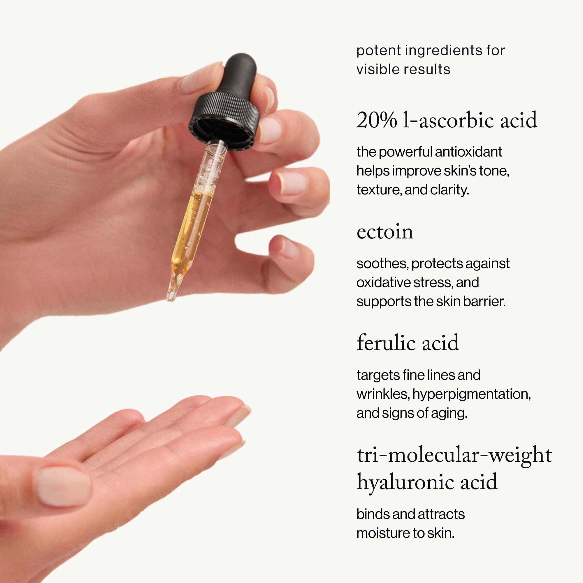 goop pouring activator into bottle to activate vitamin C freshness