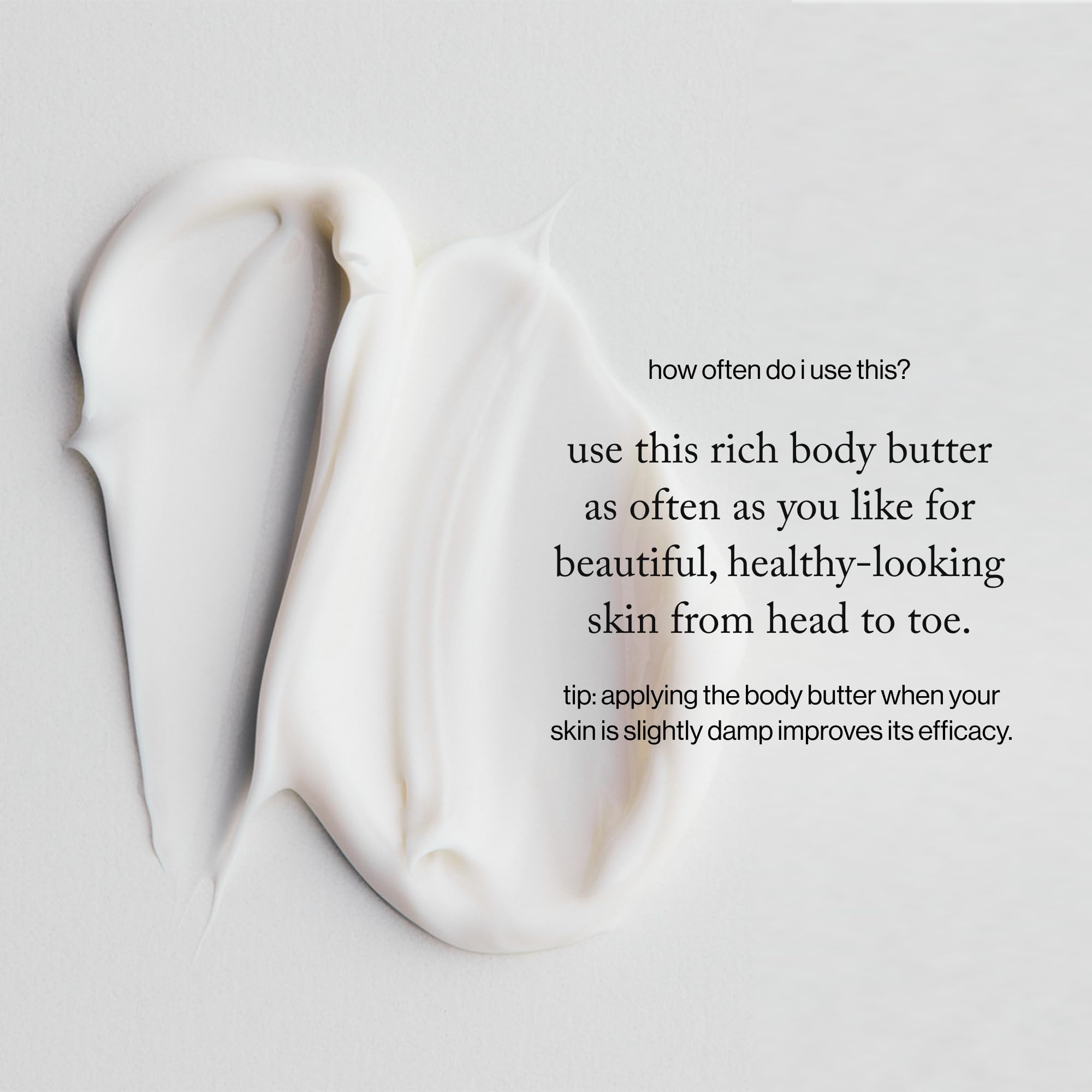 goop body butter being smoothed onto forearm to show absorption benefit