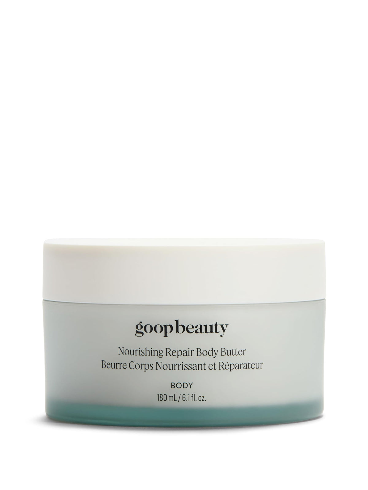goop body butter front jar showing packaging and luxurious finish