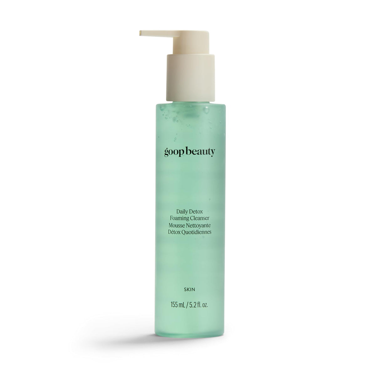 goop cleanser front packaging showing bottle and branding for clear identification and trust