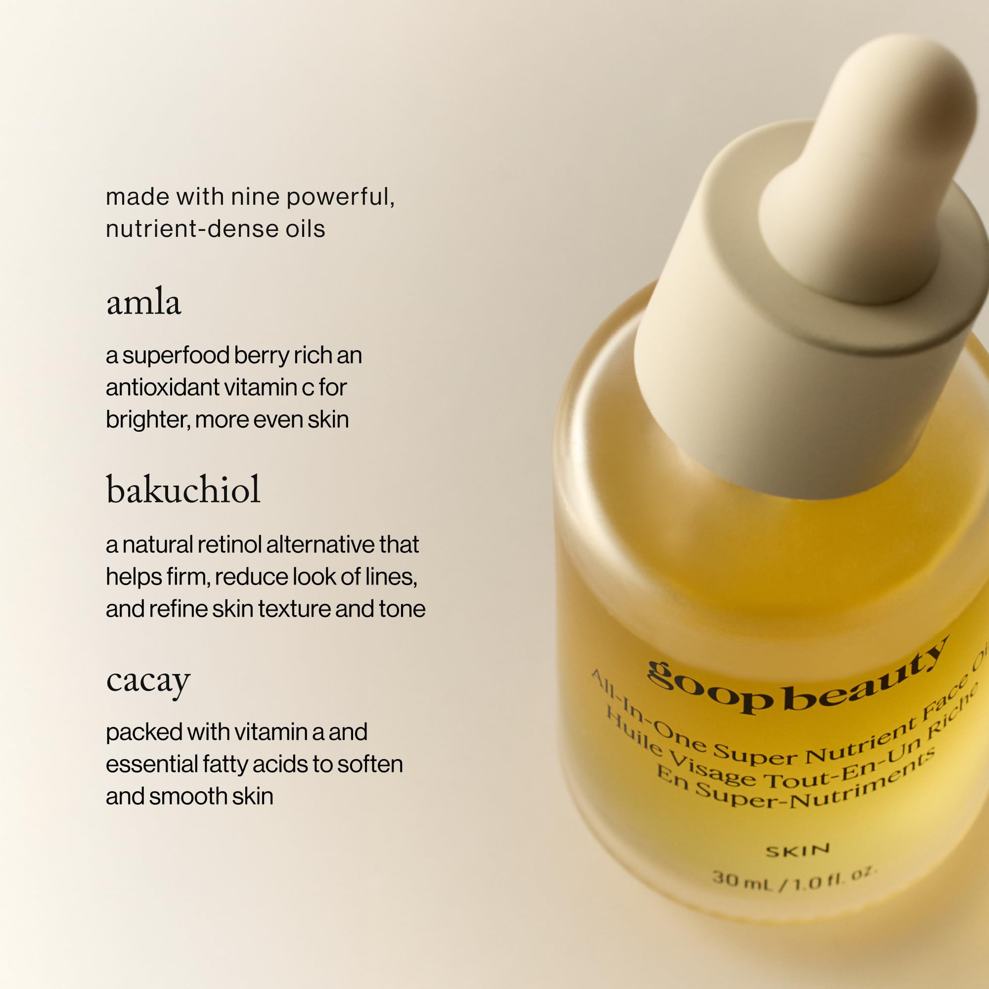 goop nutrient face oil texture on skin demonstrating fast absorption and hydration