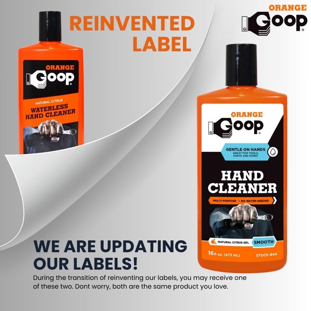 GOOP flip-top cap detail for easy one-handed dispensing