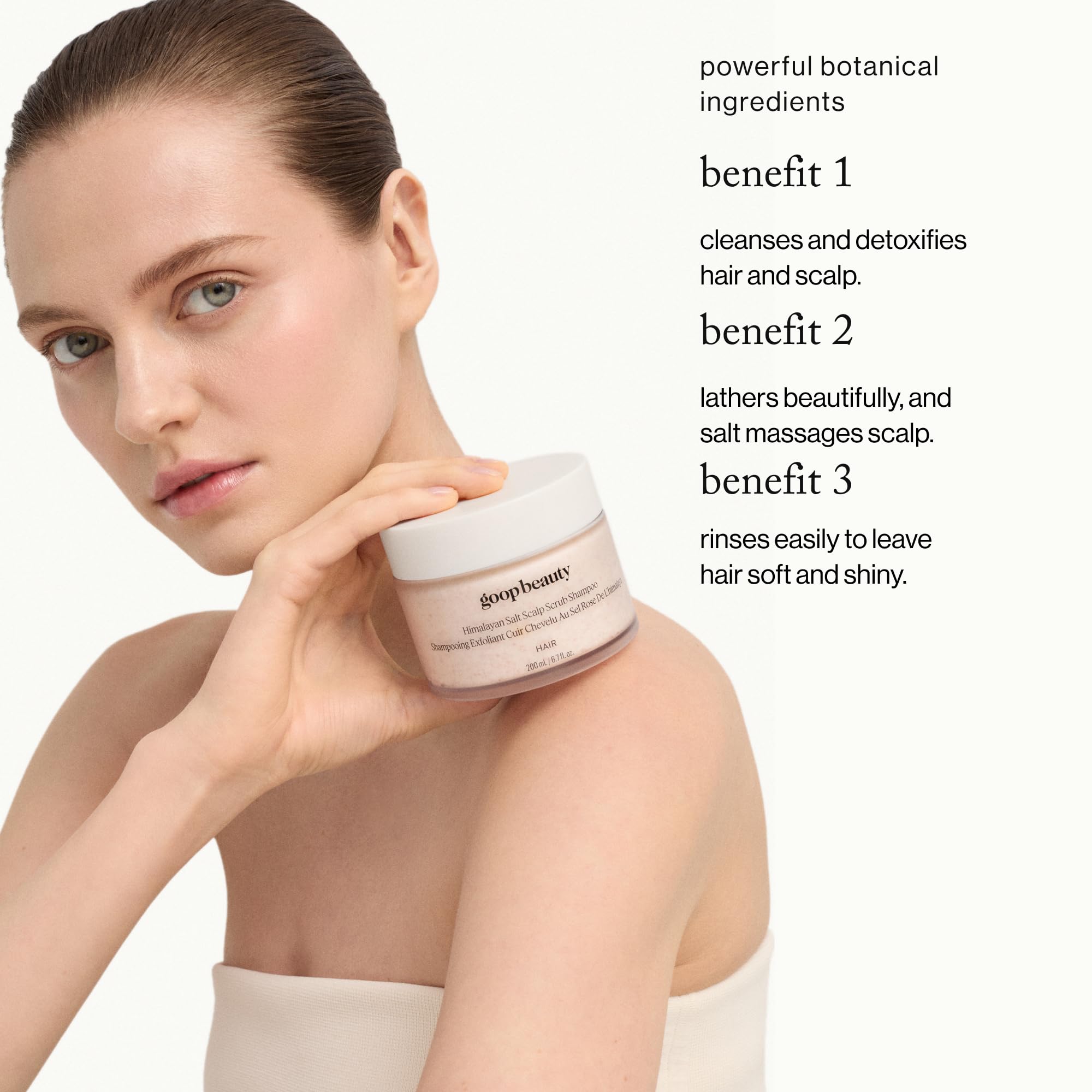 goop whipped texture close-up demonstrating gentle exfoliating cream