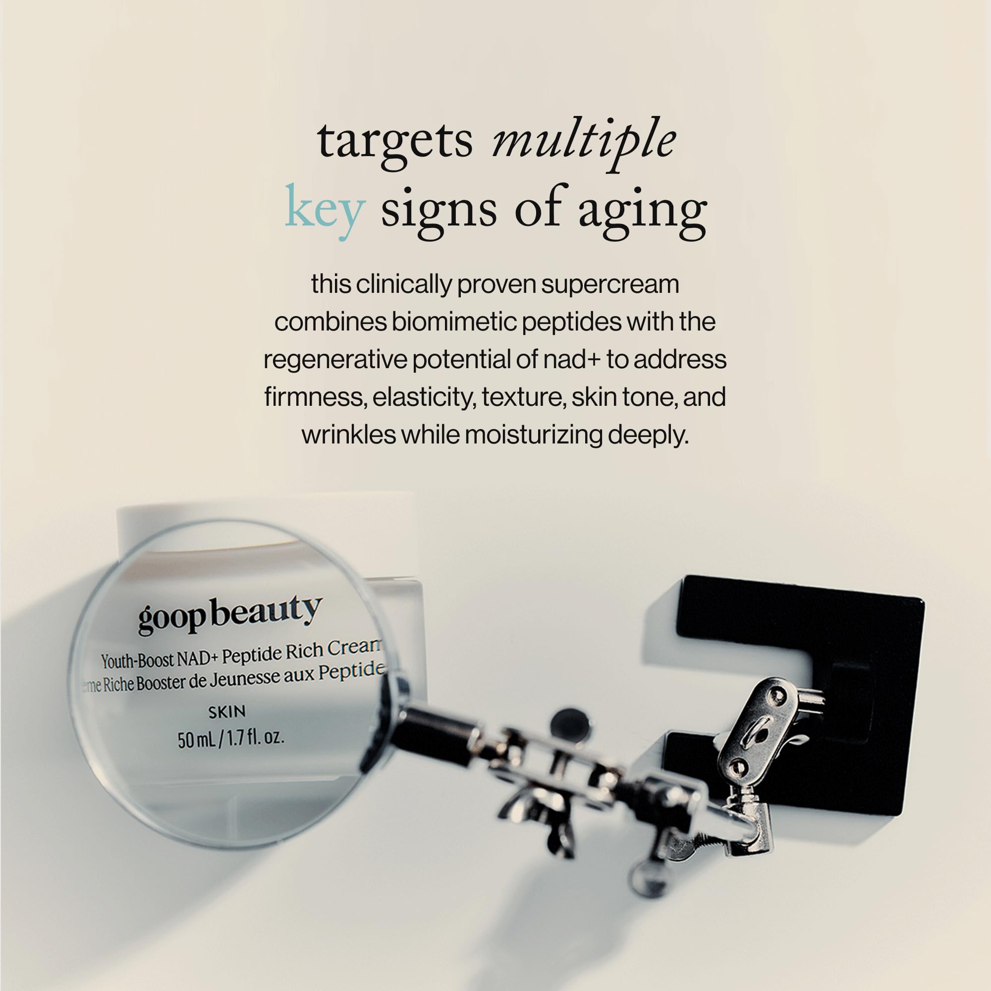 goop Youth-Boost staged on bathroom shelf suggesting everyday skincare ritual