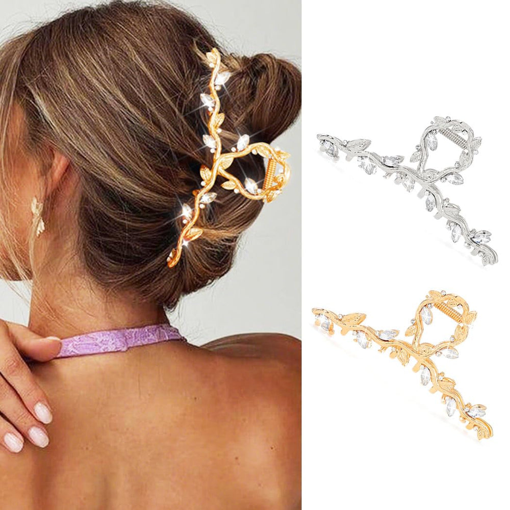 GORTIN gold claw clip front view showing elegant finish and secure hold