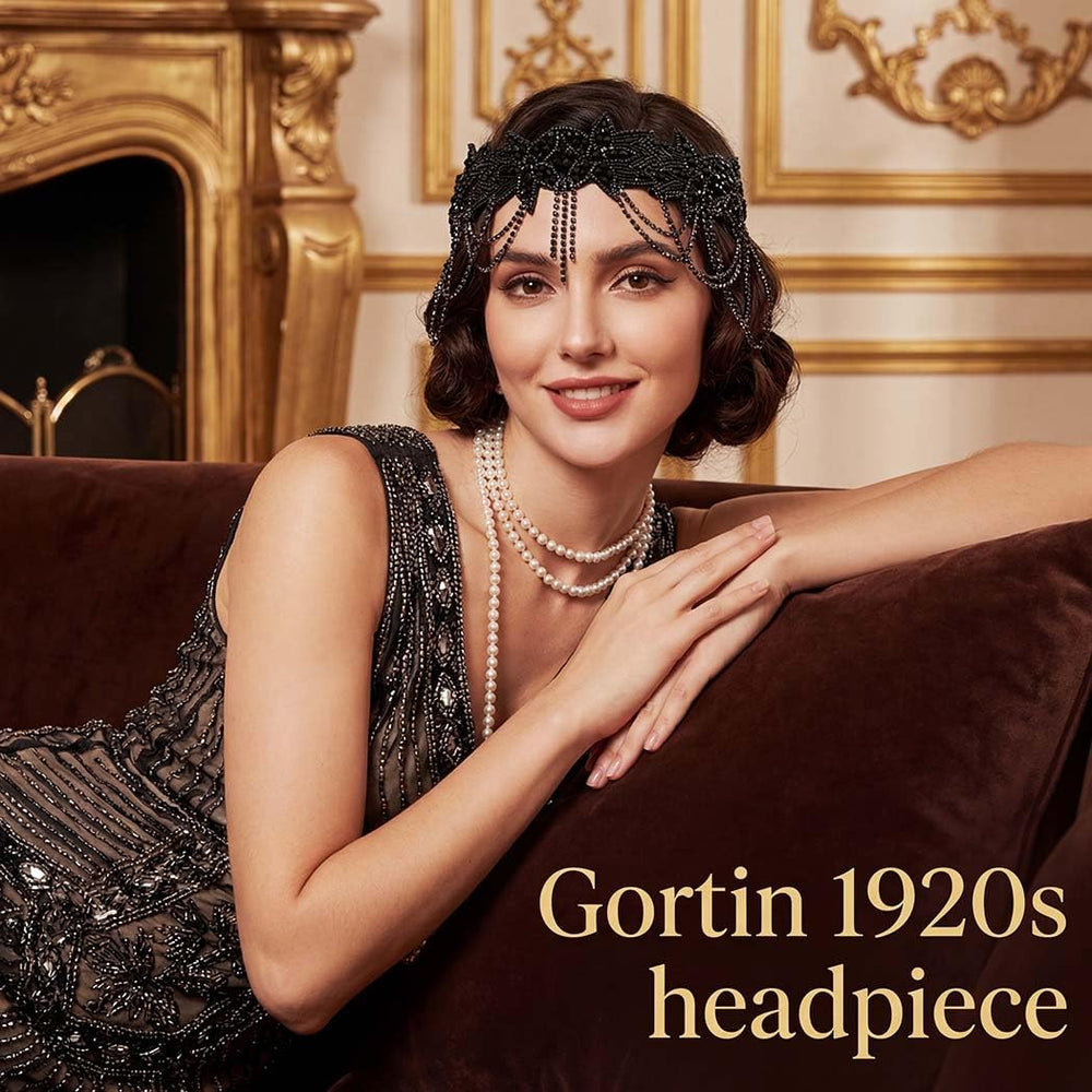 GORTIN headband styled for bridal and party looks adding glamour