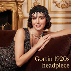 GORTIN headband styled for bridal and party looks adding glamour