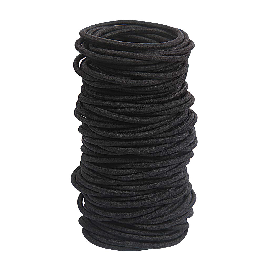 GOSICUKA front pack of 120 black elastics showing quantity and benefit
