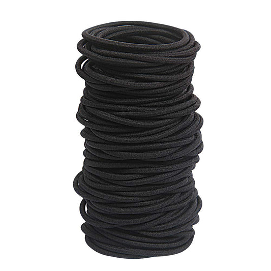 GOSICUKA front pack of 120 black elastics showing quantity and benefit