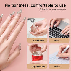 Gosojam lifestyle manicure on desk showing long-lasting water-resistant hold