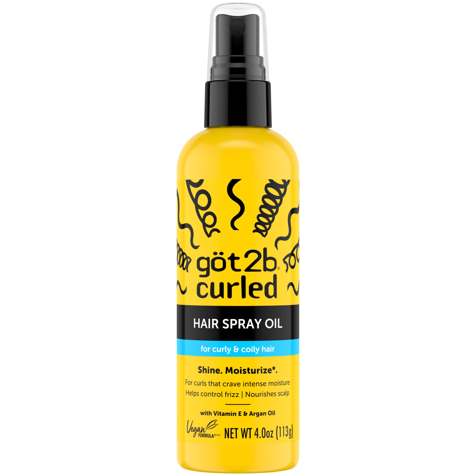 got2b curved bottle front packaging showing label and size for clear product identification